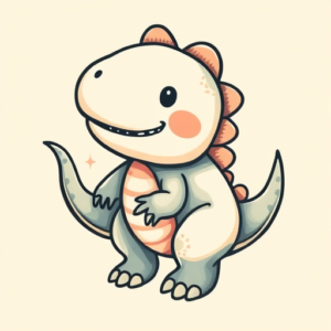 Kawaii Dinosaur Tattoo