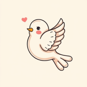 Kawaii Dove Tattoo