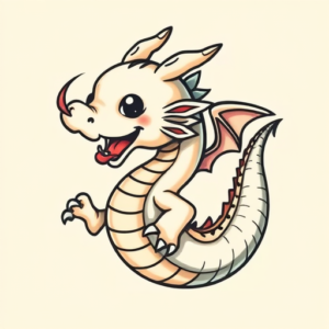Kawaii Dragon Tattoo