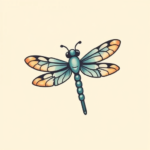 Kawaii Dragonfly Tattoo