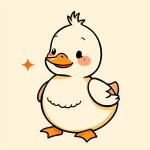 Kawaii Duck Tattoo