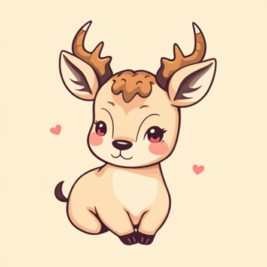 Kawaii Elk Tattoo