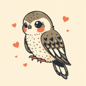 Kawaii Falcon Tattoo