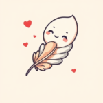 Kawaii Feather Tattoo