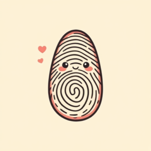 Kawaii Fingerprint Tattoo