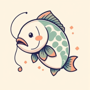 Kawaii Fishing Tattoo