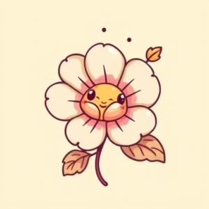 Kawaii Flower Tattoo