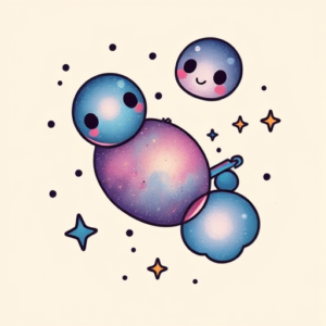 Kawaii Galaxy Tattoo