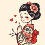 Kawaii Geisha Tattoo