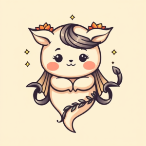 Kawaii Gemini Tattoo