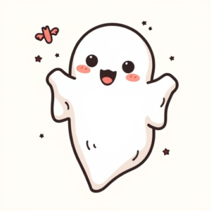 Kawaii Ghost Tattoo