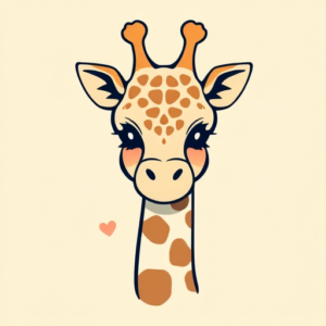Kawaii Giraffe Tattoo