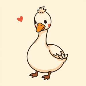 Kawaii Goose Tattoo