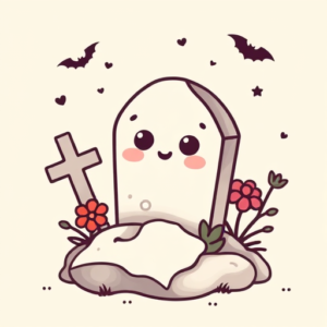 Kawaii Graveyard Tattoo