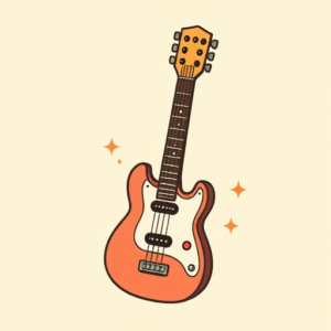 Kawaii Guitar Tattoo