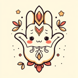 Kawaii Hamsa Tattoo