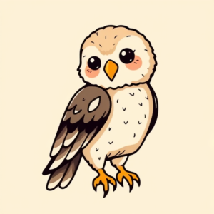 Kawaii Hawk Tattoo