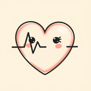 Kawaii Heartbeat Tattoo