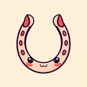 Kawaii Horseshoe Tattoo