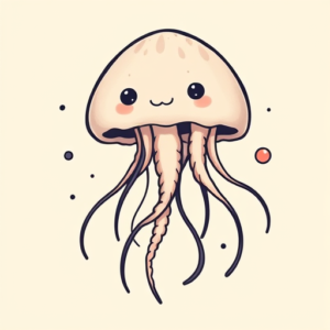 Kawaii Jellyfish Tattoo