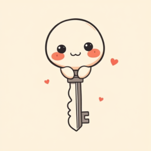 Kawaii Key Tattoo
