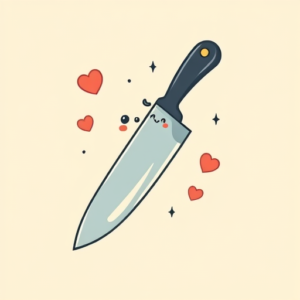 Kawaii Knife Tattoo