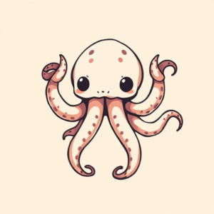 Kawaii Kraken Tattoo