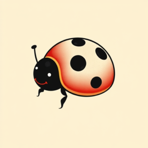 Kawaii Ladybug Tattoo