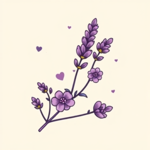 Kawaii Lavender Tattoo