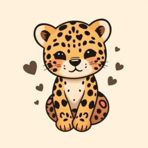 Kawaii Leopard Tattoo
