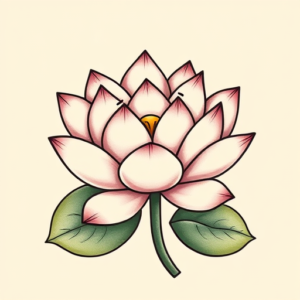 Kawaii Lotus Tattoo