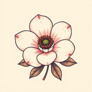 Kawaii Magnolia Tattoo