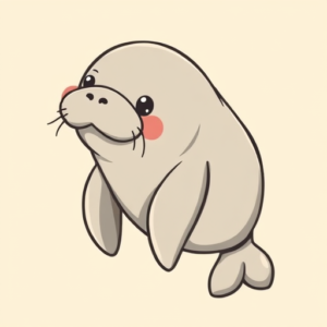 Kawaii Manatee Tattoo