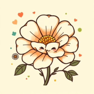 Kawaii Marigold Tattoo