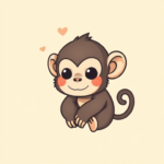 Kawaii Monkey Tattoo