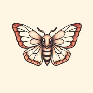 Kawaii Moth Tattoo