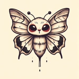 Kawaii Mothman Tattoo