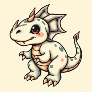 Kawaii Mythosaur Tattoo