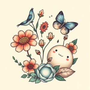 Kawaii Nature Tattoo