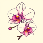 Kawaii Orchid Tattoo