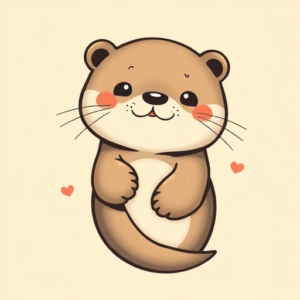 Kawaii Otter Tattoo