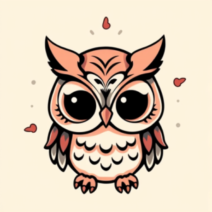 Kawaii Owl Tattoo