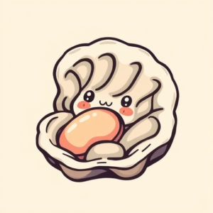 Kawaii Oyster Tattoo