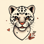 Kawaii Panther Tattoo
