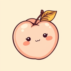 Kawaii Peach Tattoo