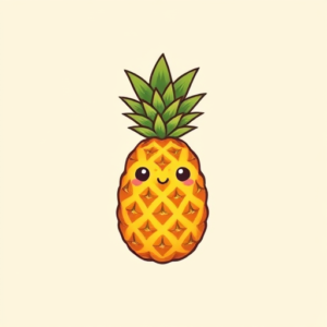 Kawaii Pineapple Tattoo