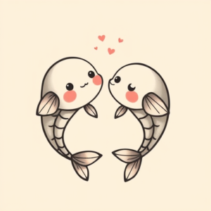 Kawaii Pisces Tattoo