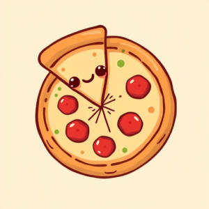 Kawaii Pizza Tattoo