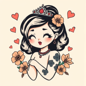 Kawaii Queen Tattoo