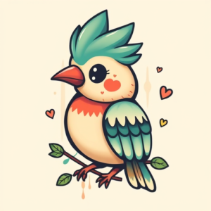 Kawaii Quetzal Tattoo